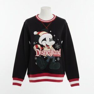 Disneyland Resort Christmas Mickey Black Pullover Sweatshirt Boys Size M